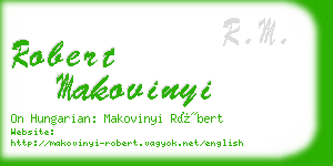 robert makovinyi business card